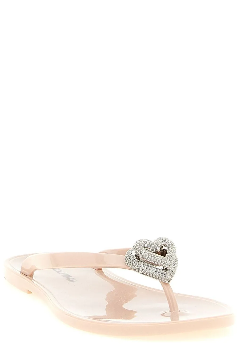 Mach & Mach Double Heart Embellished Flip-Flops