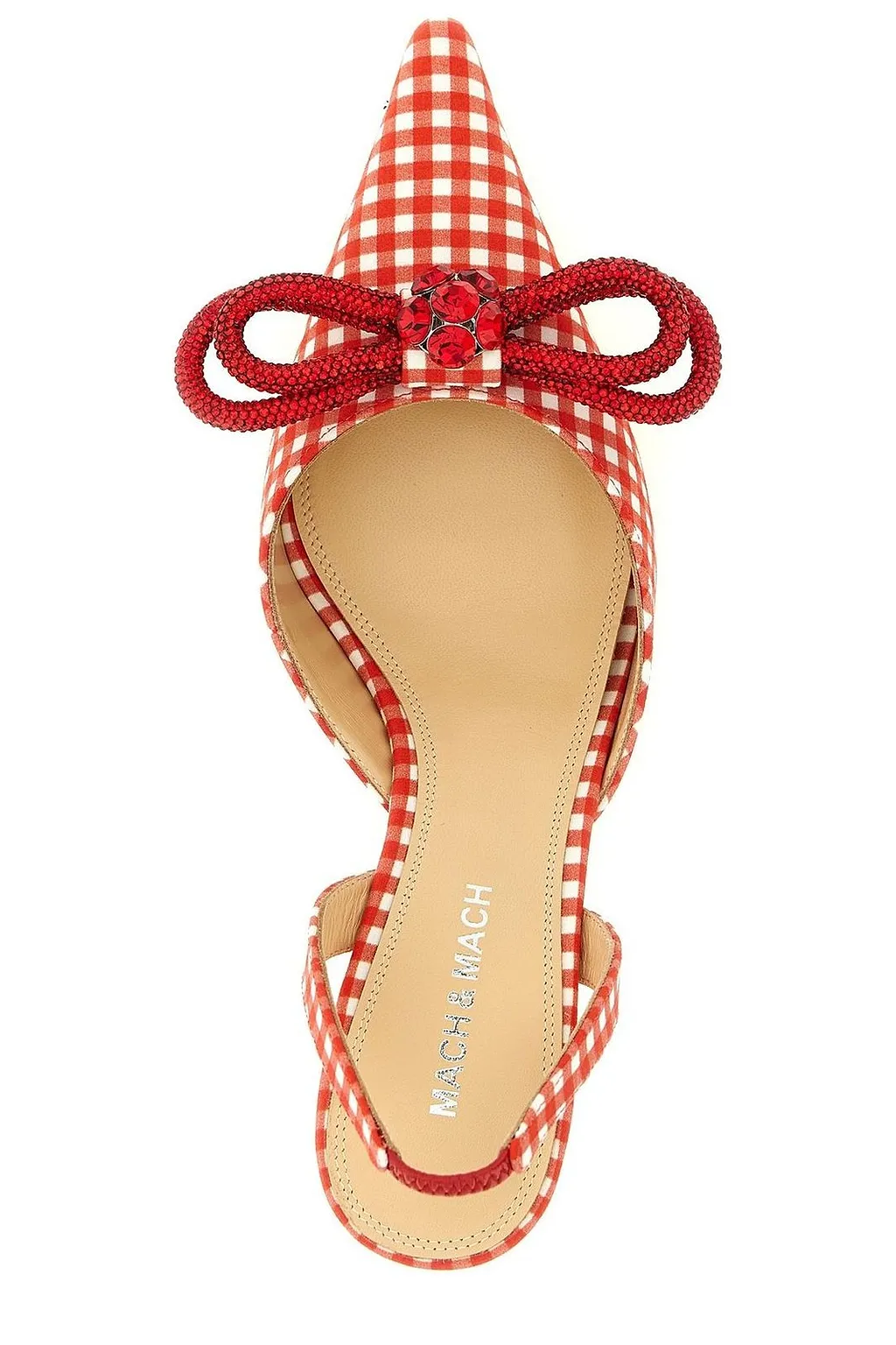 Mach & Mach Double Bow Slingback Heeled Pumps