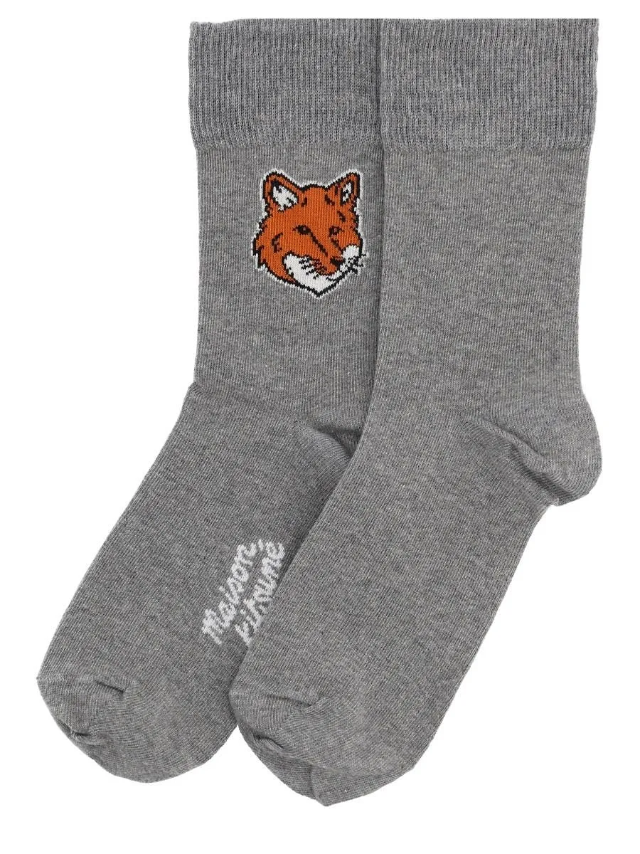 Maison Kitsuné Fox Motif Socks
