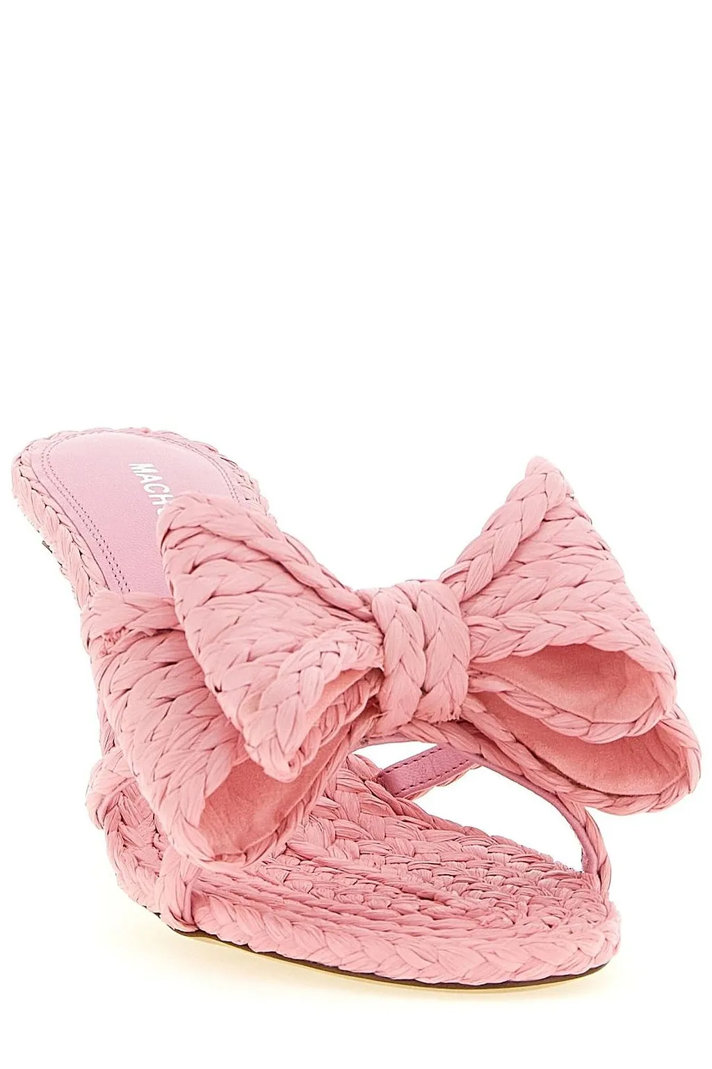 Mach & Mach Le Cadeau Bow Raffia Mules
