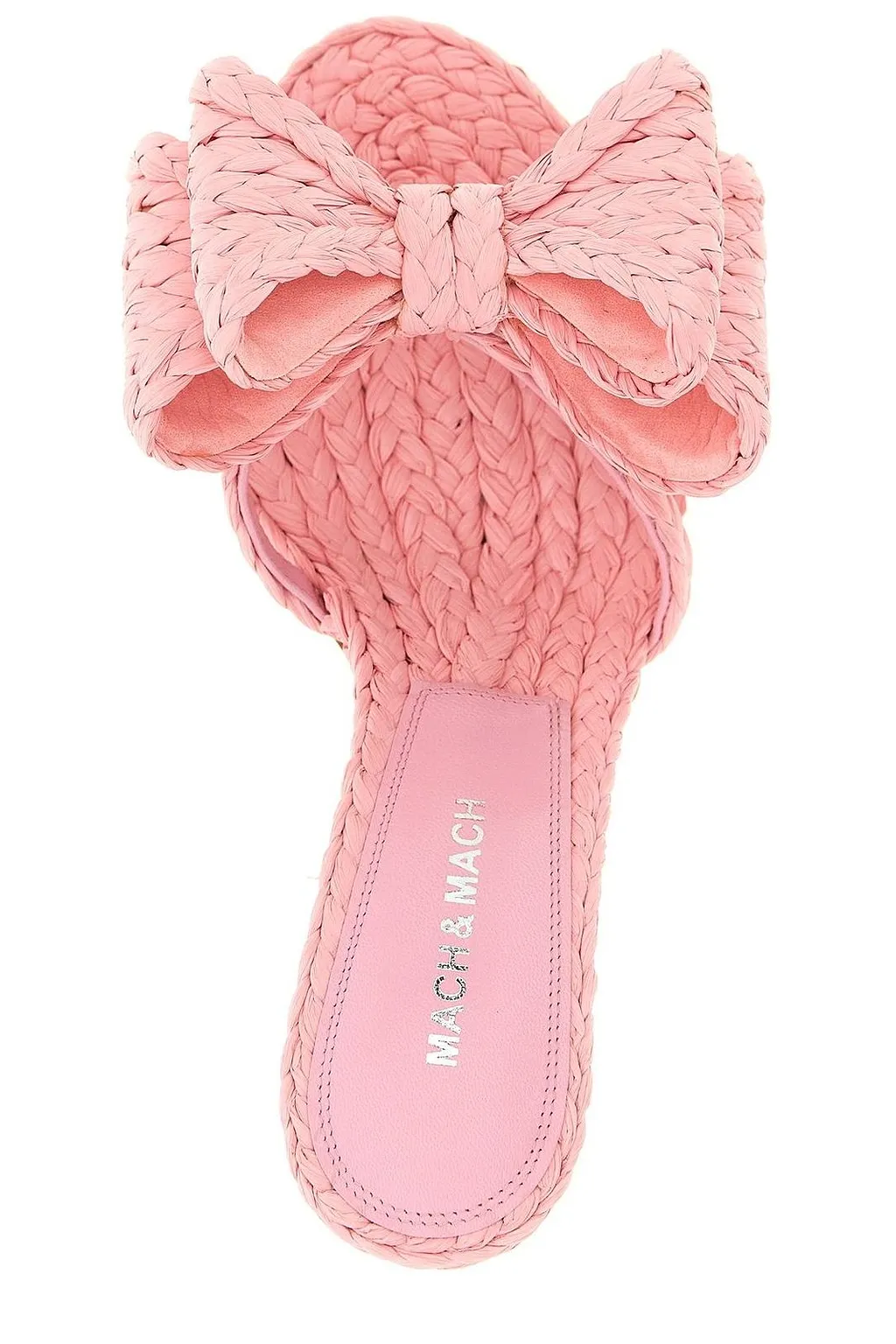 Mach & Mach Le Cadeau Bow Raffia Mules