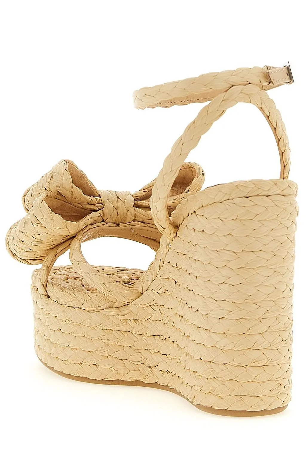 Mach & Mach Le Cadeau Bow Wedge Sandals
