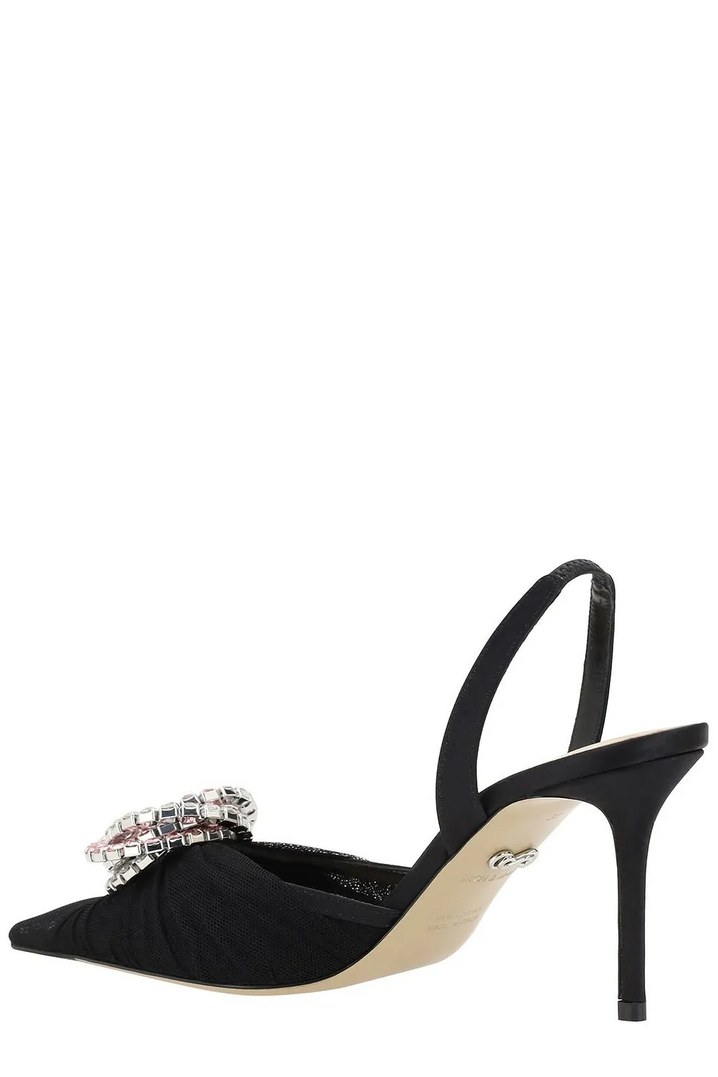 Mach & Mach Pointed-Toe Embellished Slingback Pumps