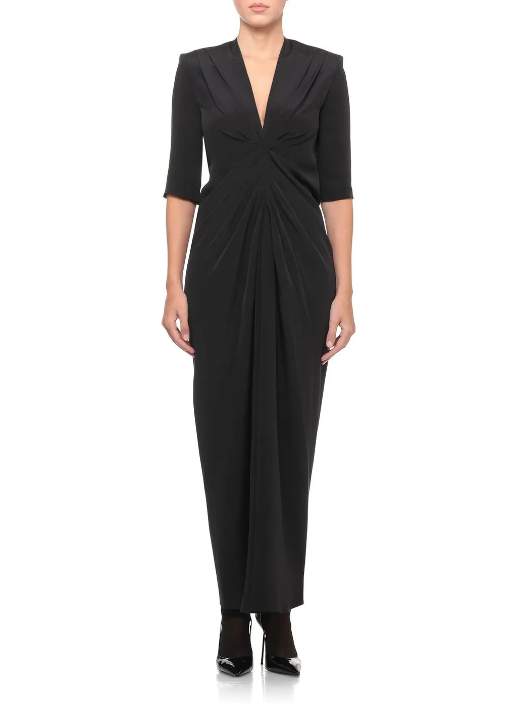 Loulou De Saison V-Neck Ruched Maxi Dress