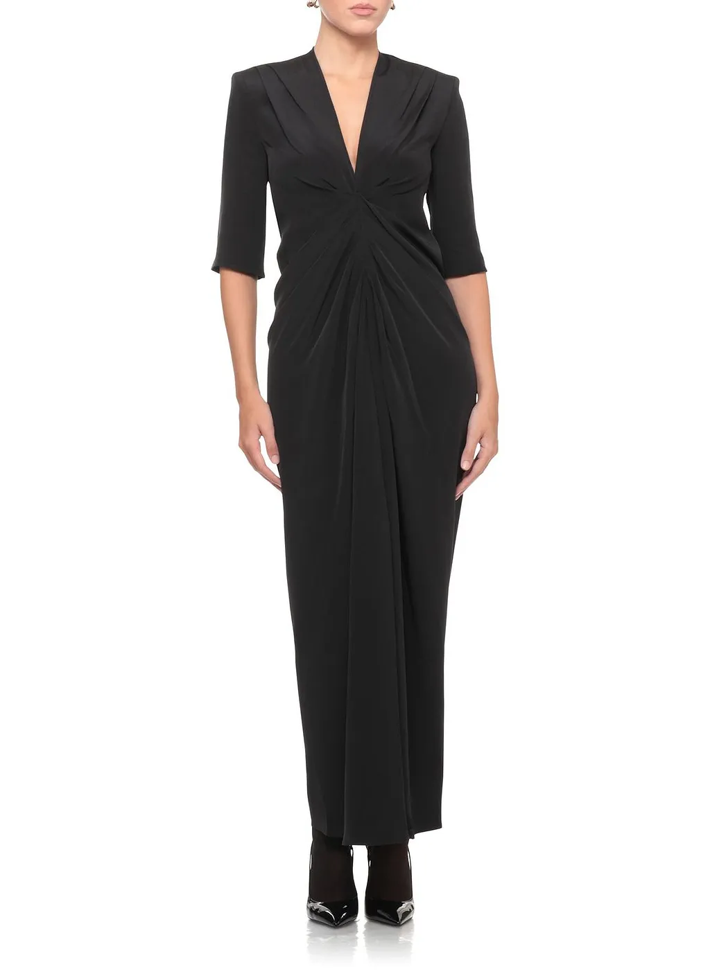 Loulou De Saison V-Neck Ruched Maxi Dress