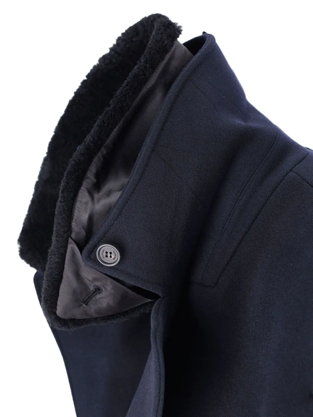 Mackage Colez Shearling Collar Peacoat