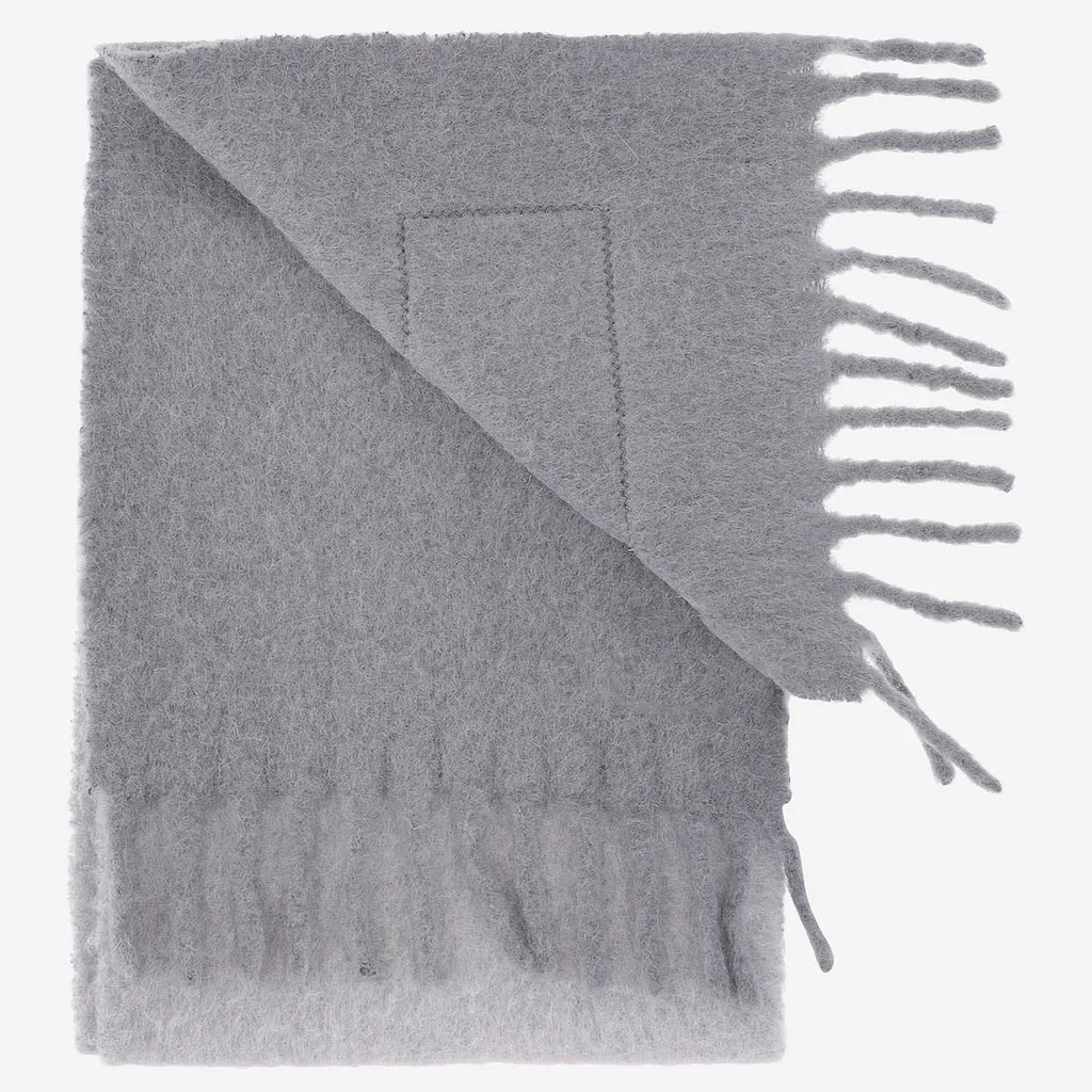 Maison Kitsuné Logo Patch Fringed Scarf
