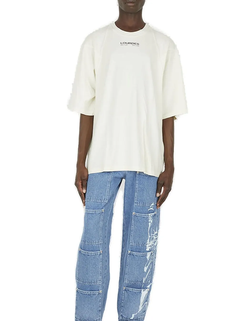 Lourdes Graphic-Printed Cargo Jeans