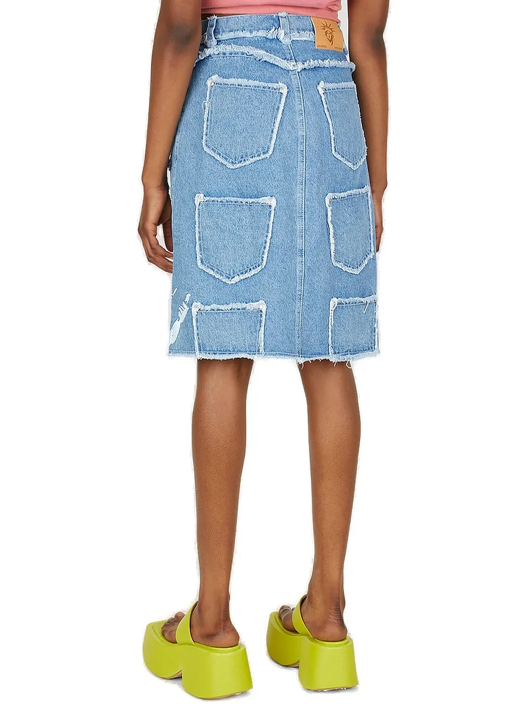 Lourdes Raw Edge High Waist Skirt