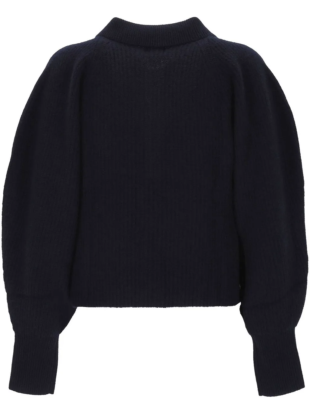 Madeleine Thompson Ribbed Button Cardigan Sweater