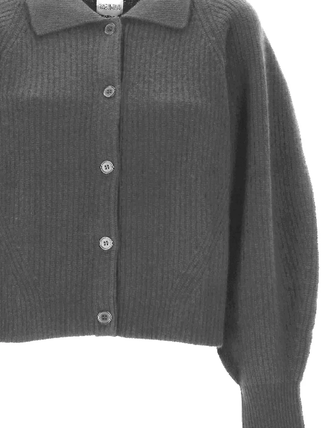 Madeleine Thompson Ribbed Button-Up Sweater