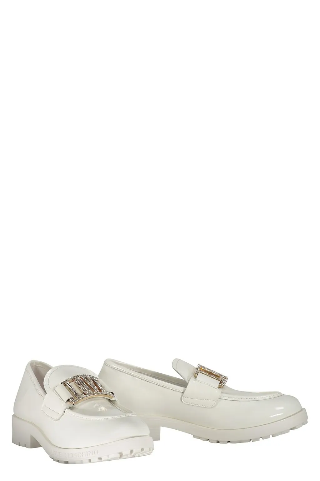 Love Moschino Logo Embellished Mocassins