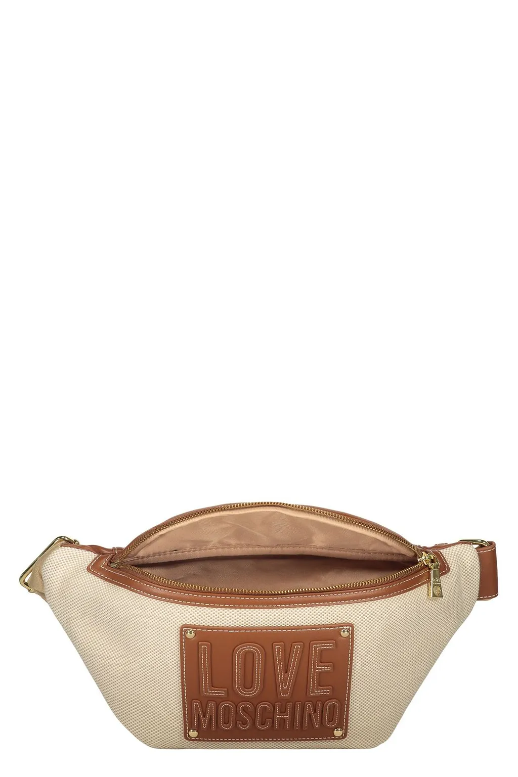 Love Moschino Logo-Patch Canvas Belt Bag