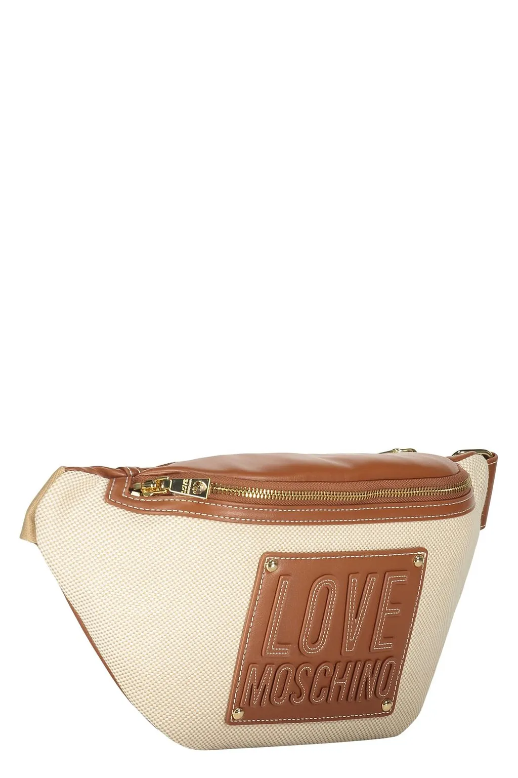 Love Moschino Logo-Patch Canvas Belt Bag