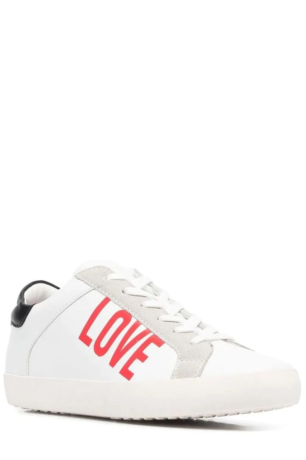 Love Moschino Logo-Printed Lace-Up Sneakers