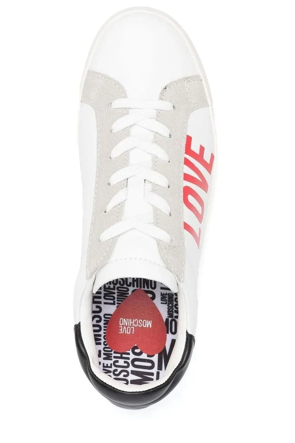 Love Moschino Logo-Printed Lace-Up Sneakers