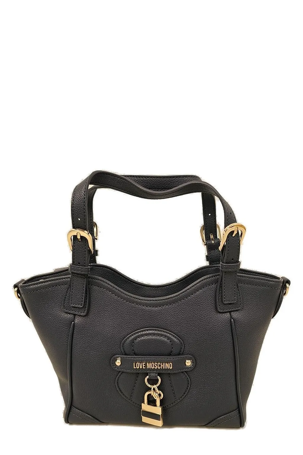 Love Moschino Padlock-Detailed Top Handle Tote Bag