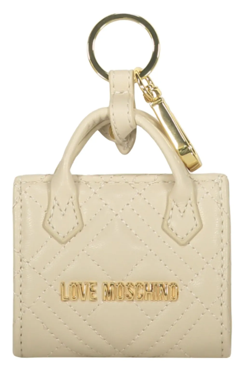 Love Moschino Quilted Mini Bag Keychain