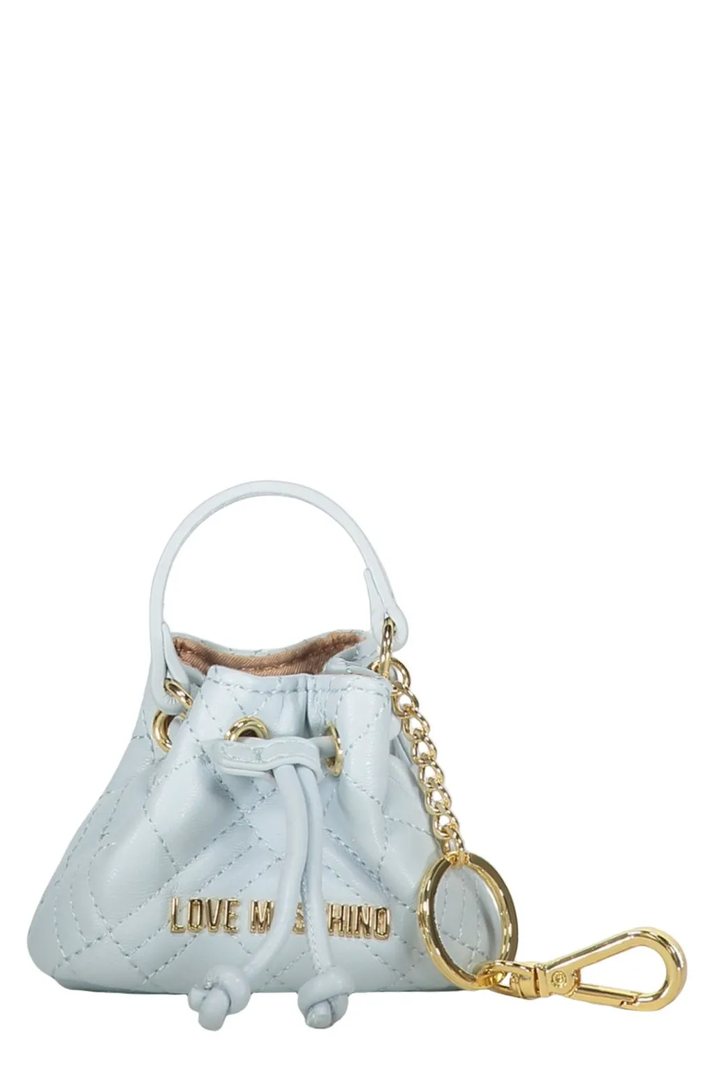 Love Moschino Quilted Mini Bag Keychain
