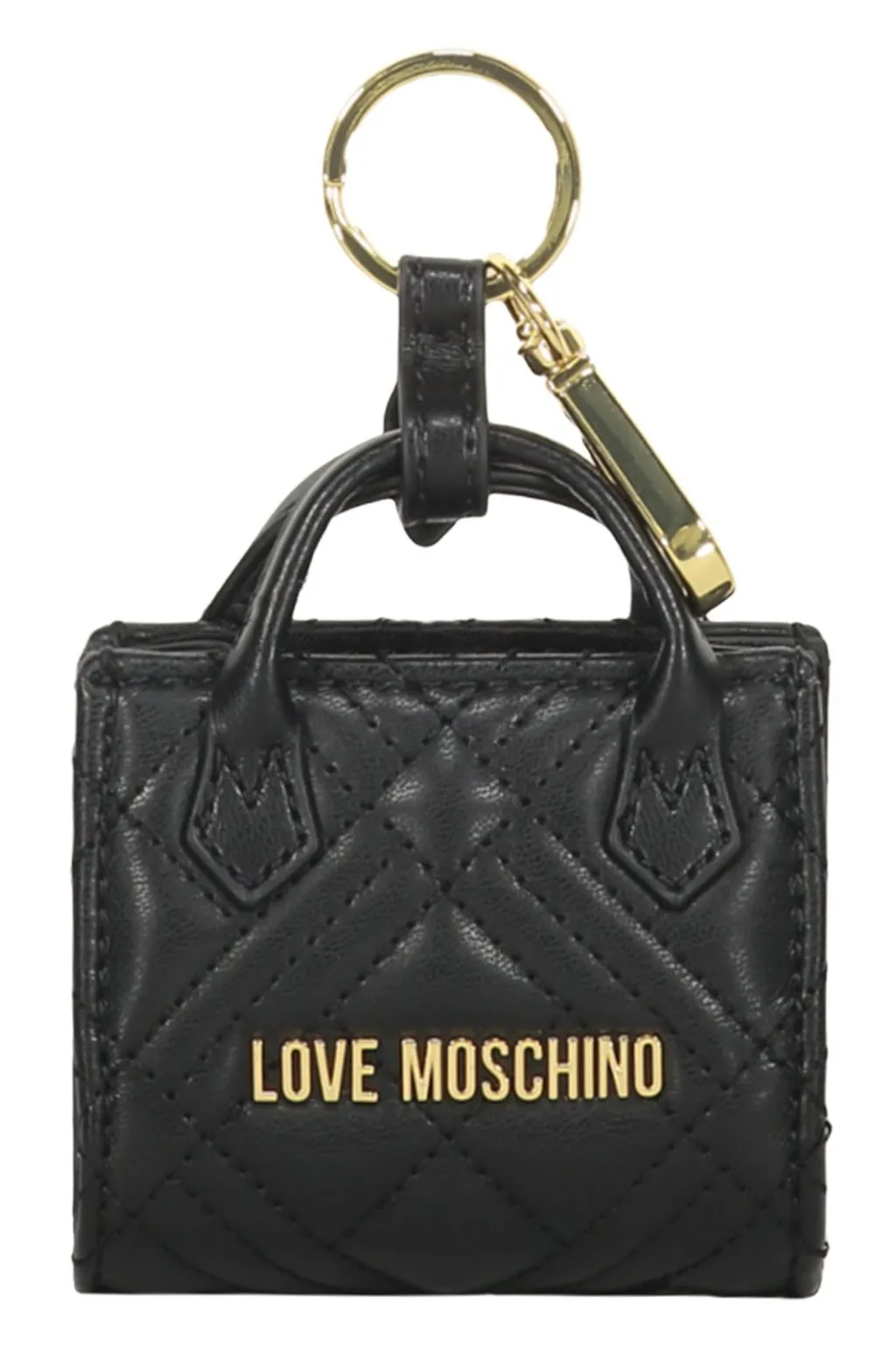 Love Moschino Quilted Mini Bag Keyring