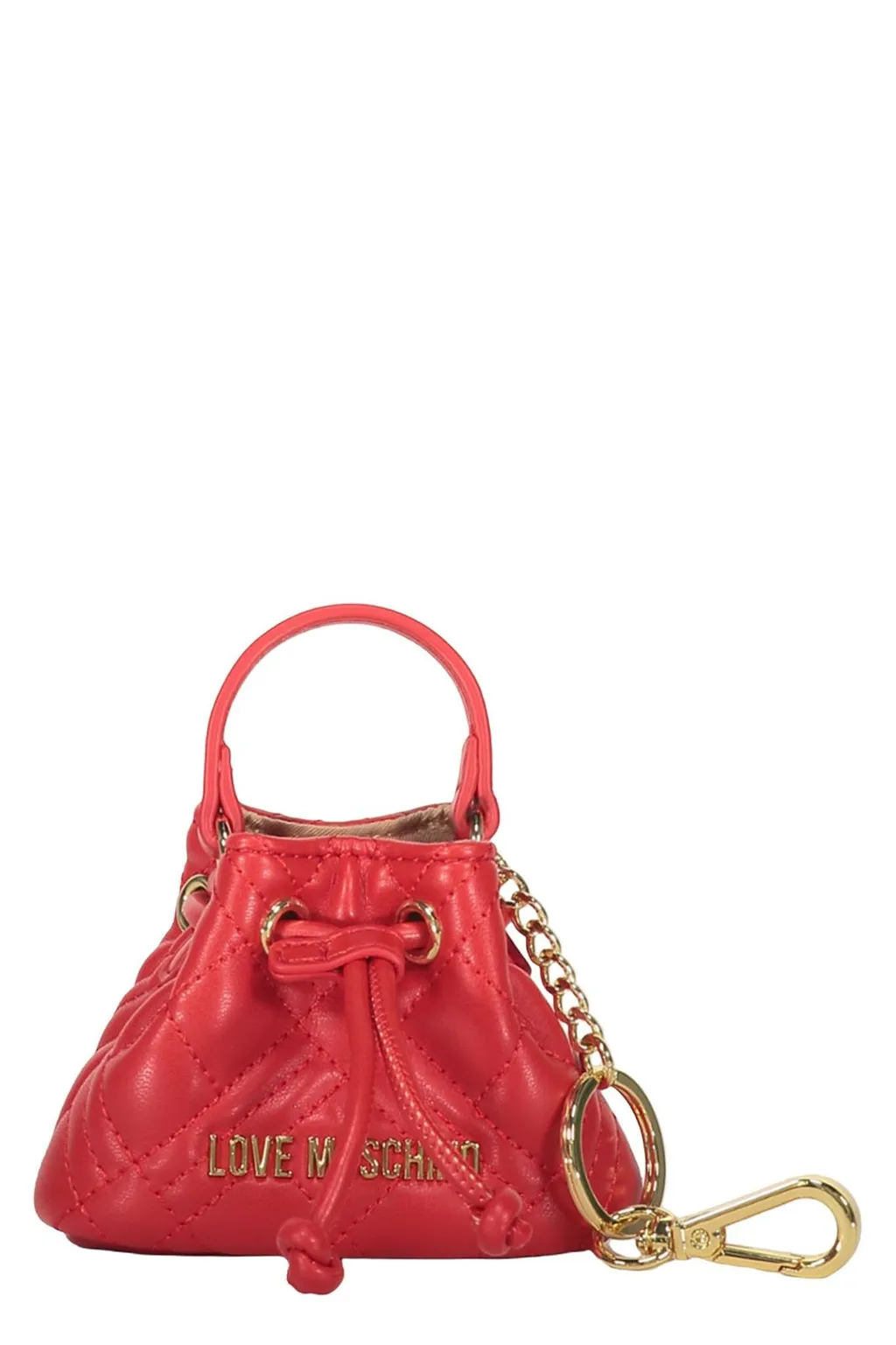 Love Moschino Quilted Mini Bucket Keychain