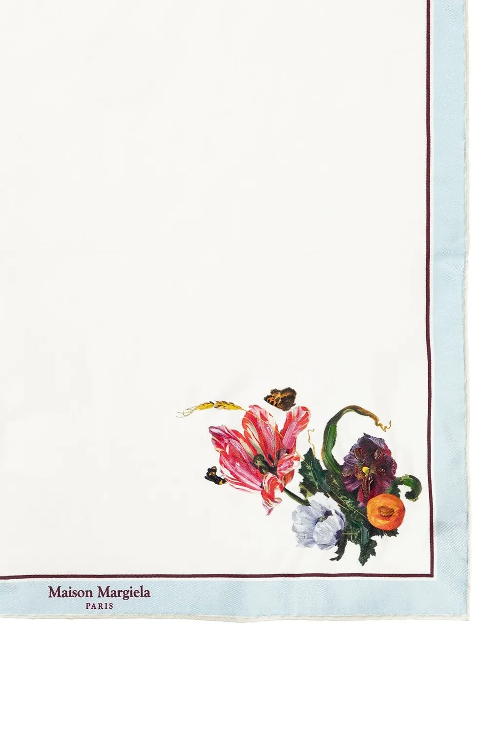 Maison Margiela Floral Print Silk Scarf