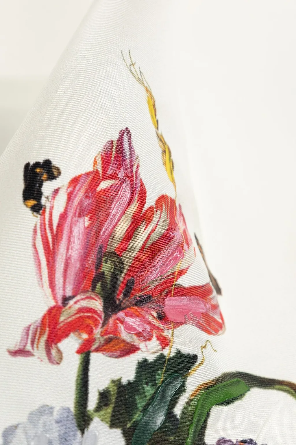 Maison Margiela Floral Print Silk Scarf