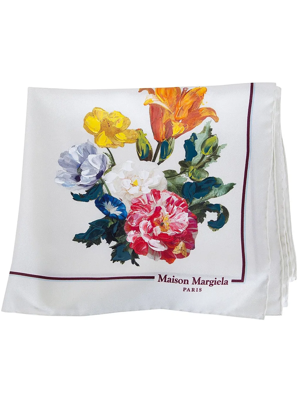 Maison Margiela Floral-Printed Scarf