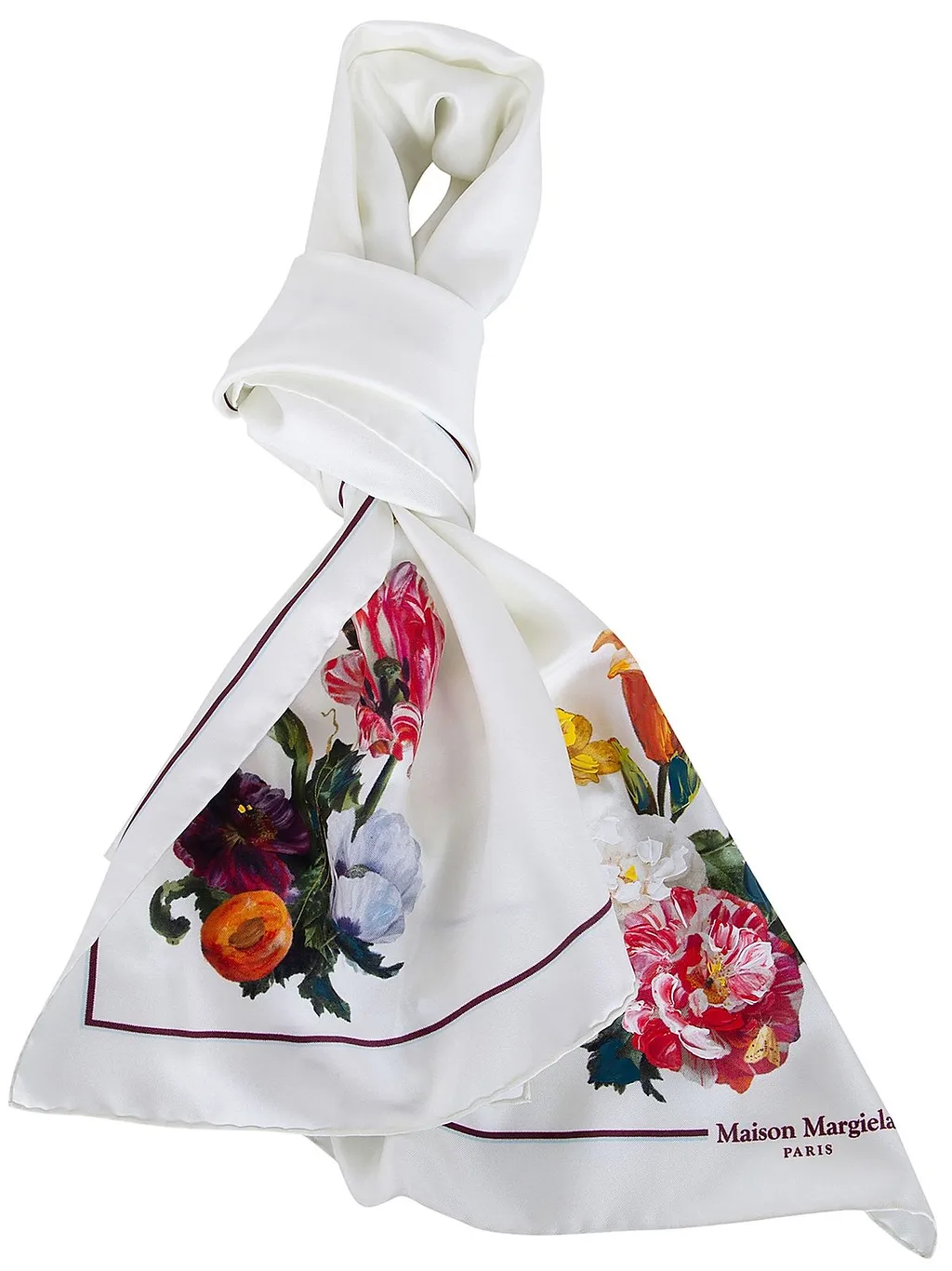 Maison Margiela Floral-Printed Scarf