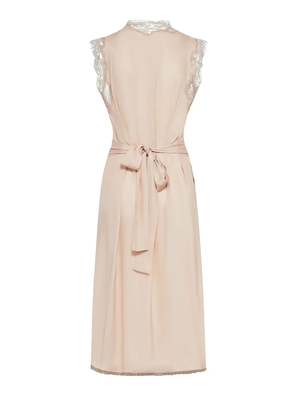 Maison Margiela Lace-Trim V-Neck Sleeveless Dress