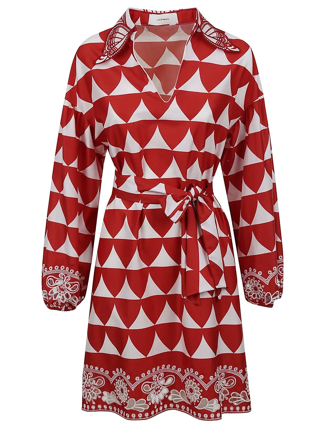 Printed Belted Shirt Dress