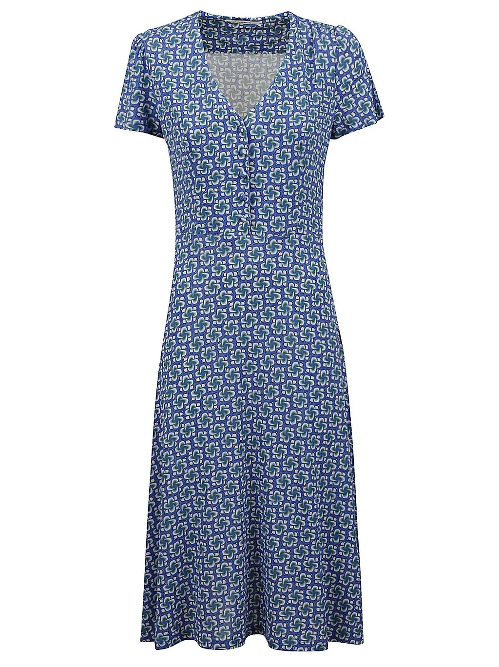 Maliparmi Printed V-Neck Midi Dress