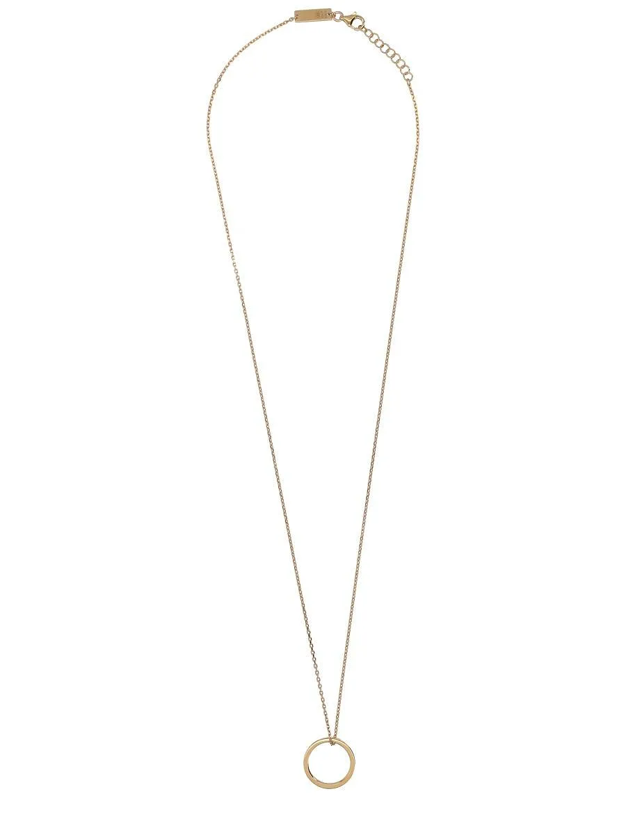 Maison Margiela Logo Ring Pendant Necklace