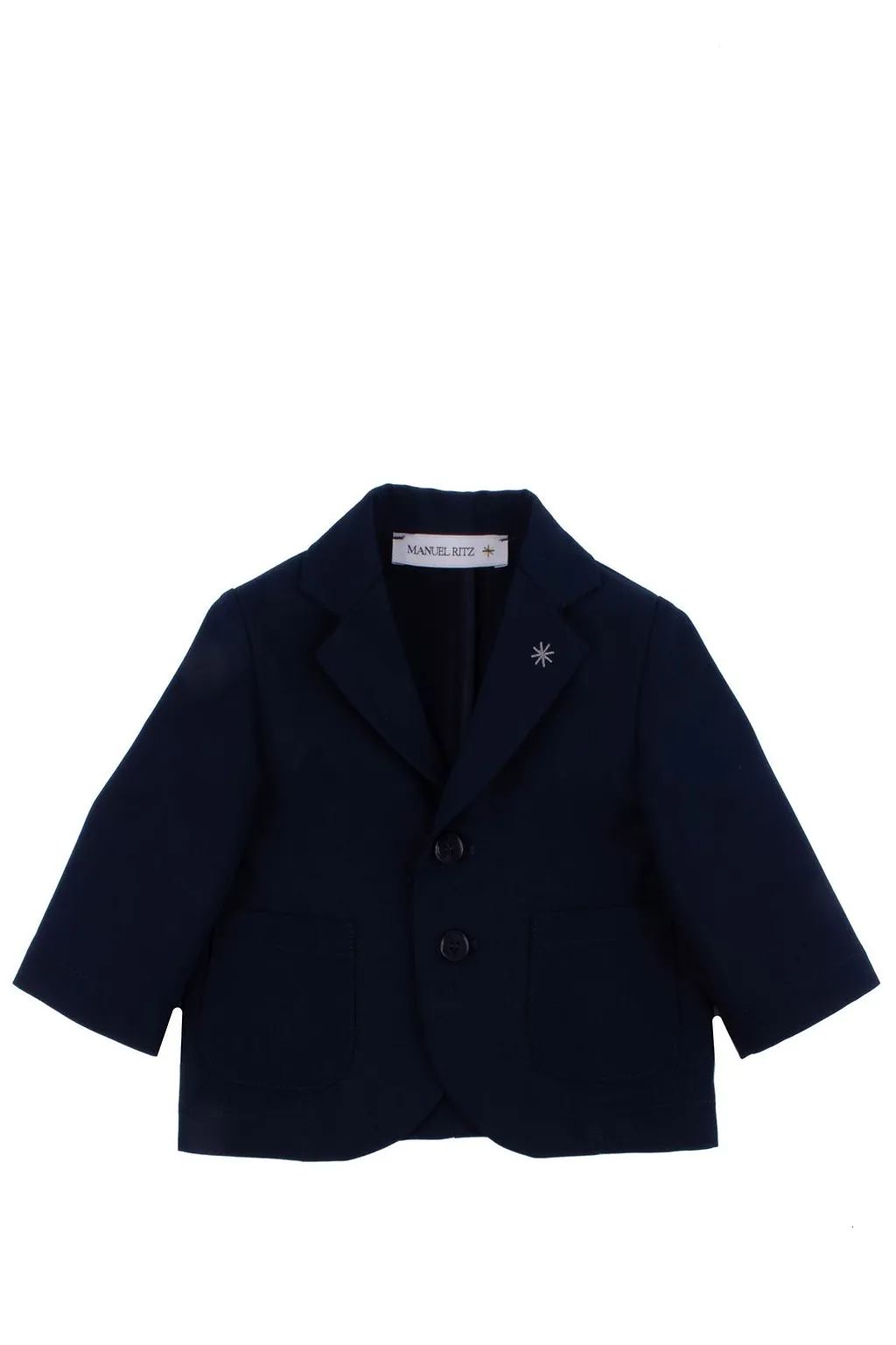 Manuel Ritz Kids Logo Embroidered Single Breasted Blazer