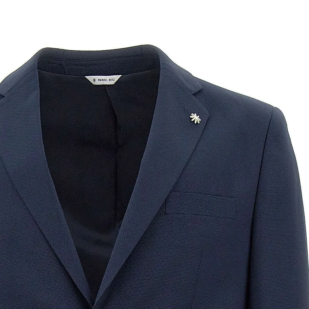 Manuel Ritz Micro Dot Slim Fit Suit