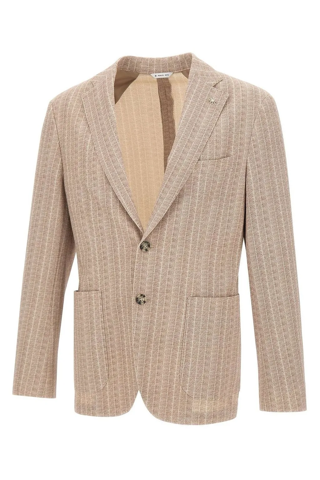 Manuel Ritz Nuvola Striped Jersey Blazer