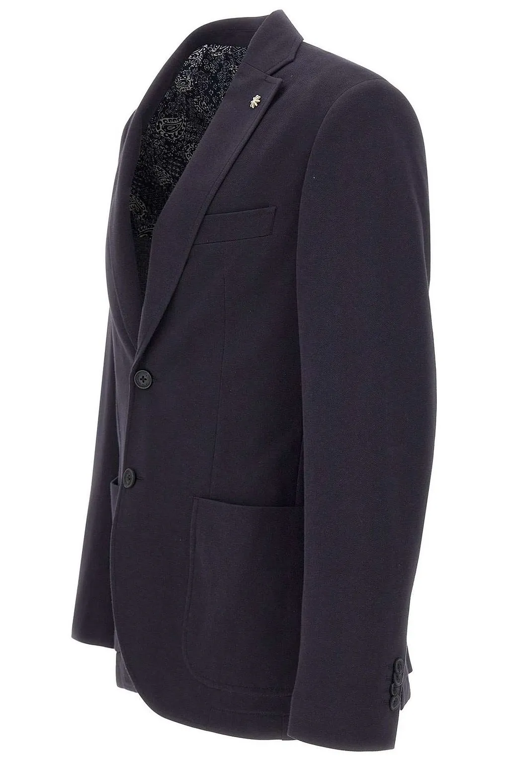 Manuel Ritz Single-Breasted Patch-Pocket Blazer