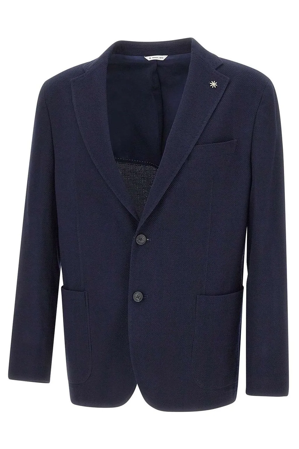 Manuel Ritz Single-Breasted Textured Blazer