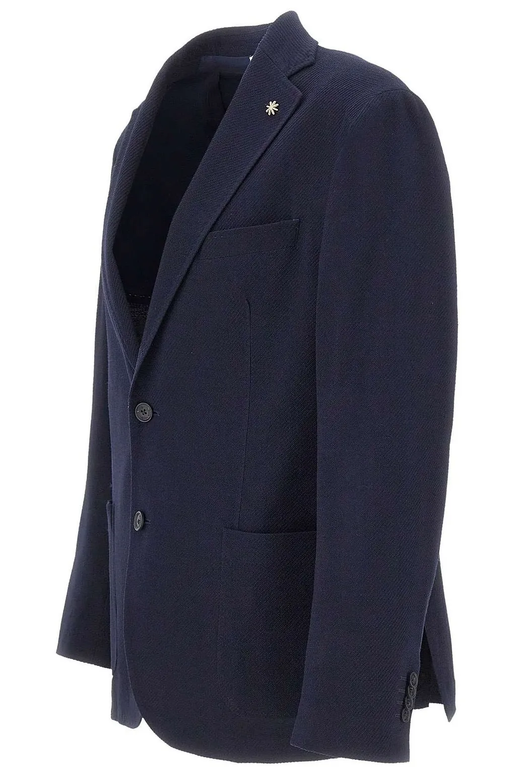 Manuel Ritz Single-Breasted Textured Blazer