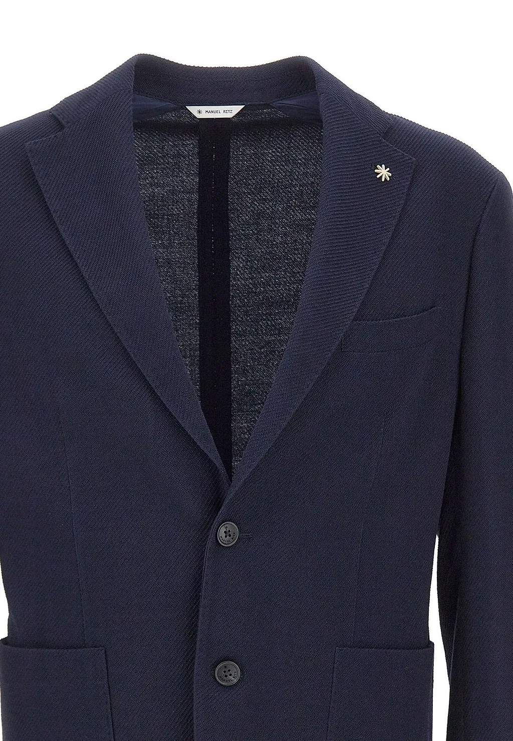Manuel Ritz Textured Two-Button Blazer