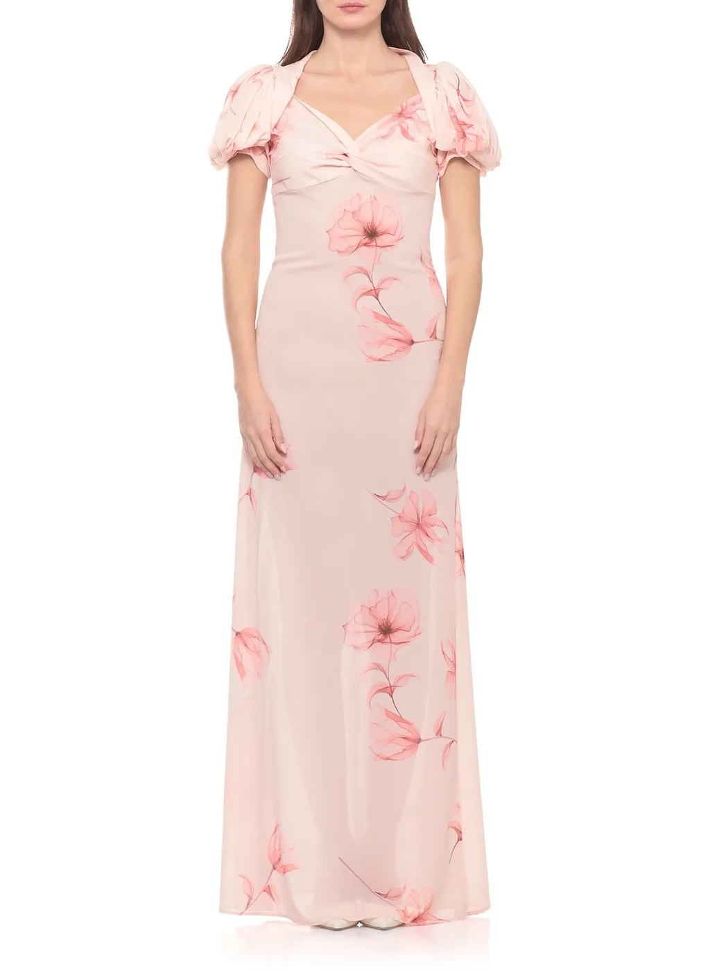 Mar De Margaritas Ruched Floral Maxi Dress
