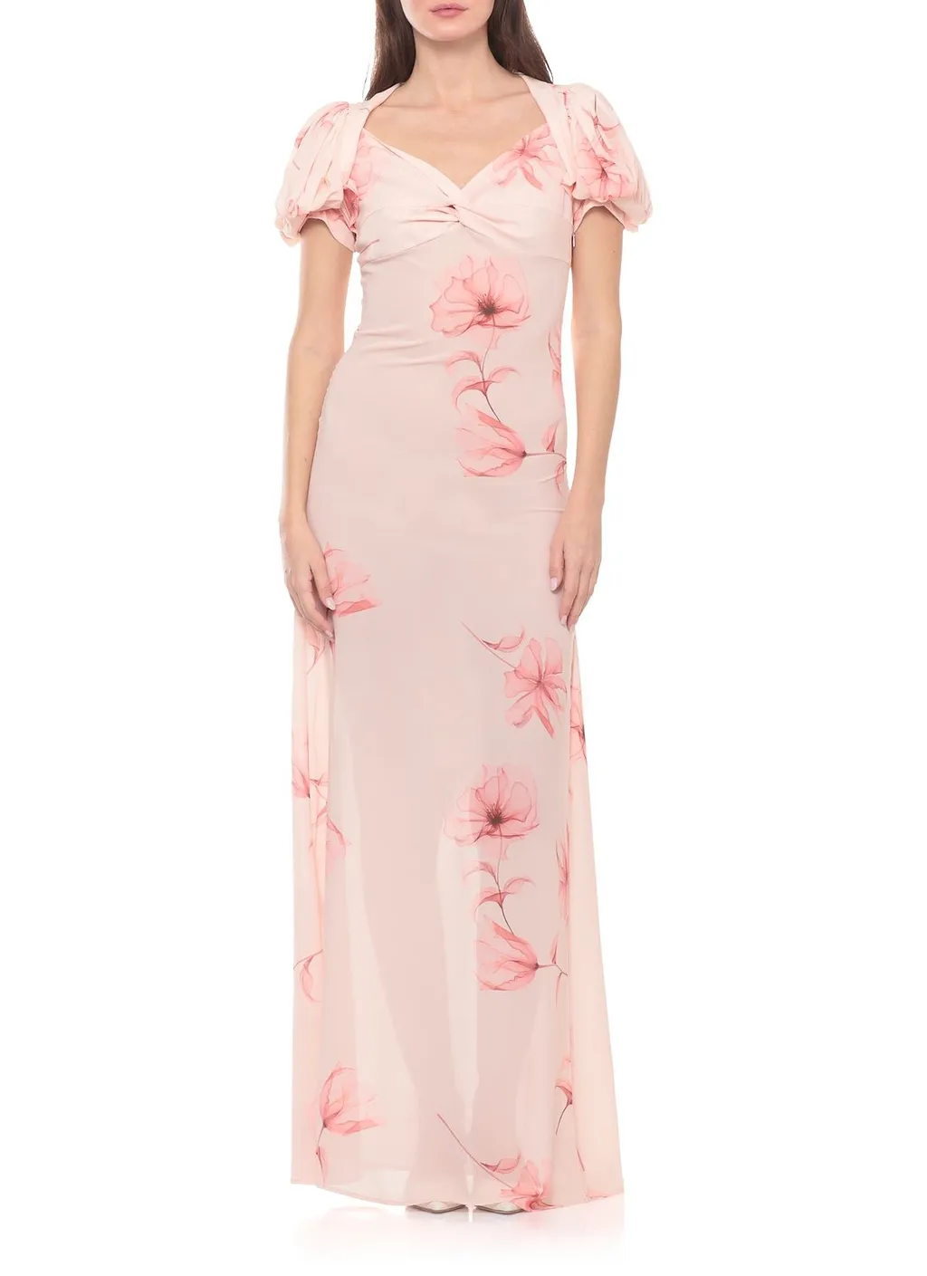 Mar De Margaritas Ruched Floral Maxi Dress