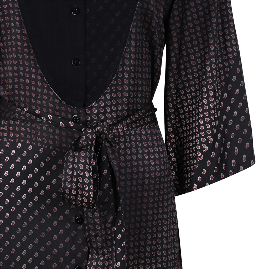 Maison Margiela Patterned Tie-Detailed Dress