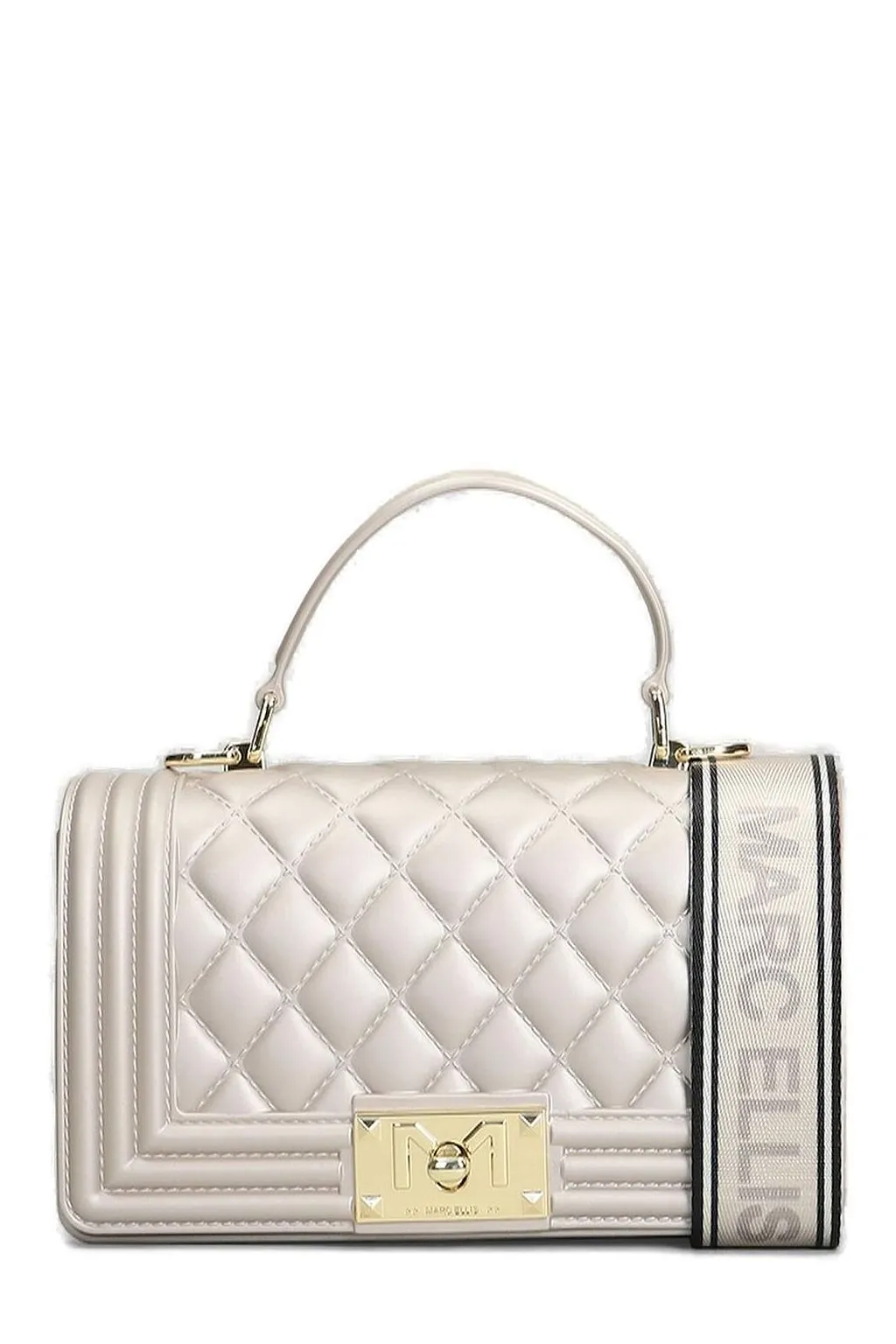 Marc Ellis Flat Square M Logo Plaque Shoulder Bag