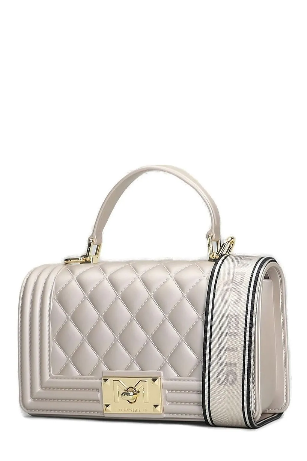 Marc Ellis Flat Square M Logo Plaque Shoulder Bag