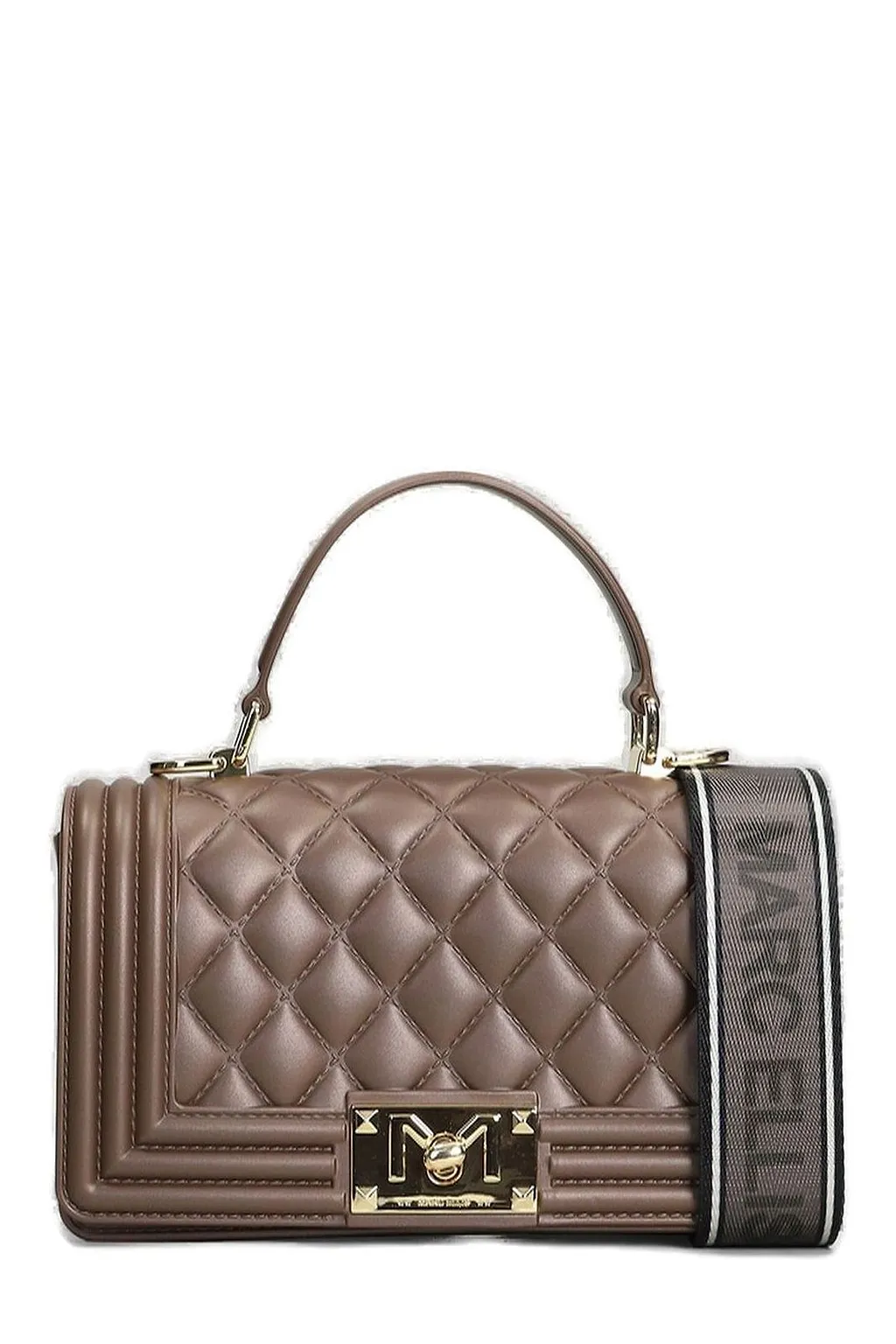 Marc Ellis Flat Square M Logo Plaque Shoulder Bag