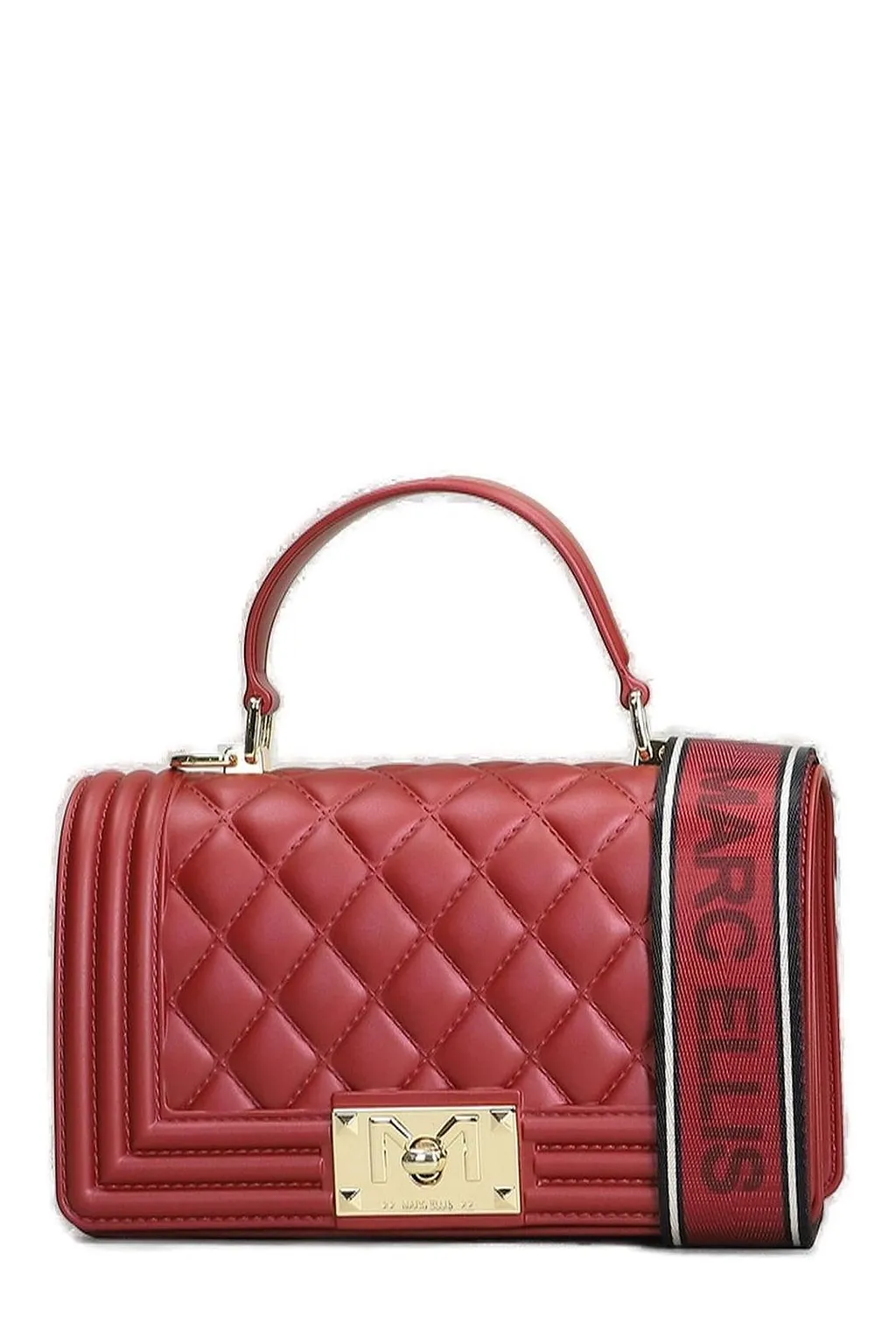 Marc Ellis Flat Square M Logo Plaque Shoulder Bag