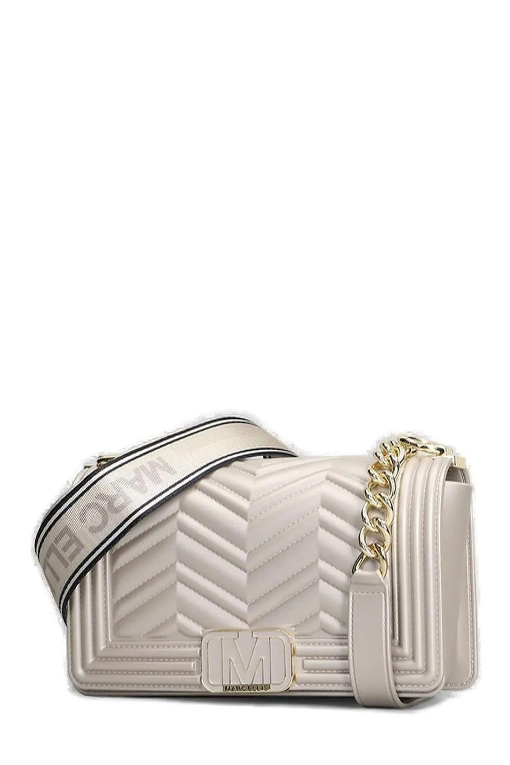 Marc Ellis Flat Wave S Logo Plaque Shoulder Bag
