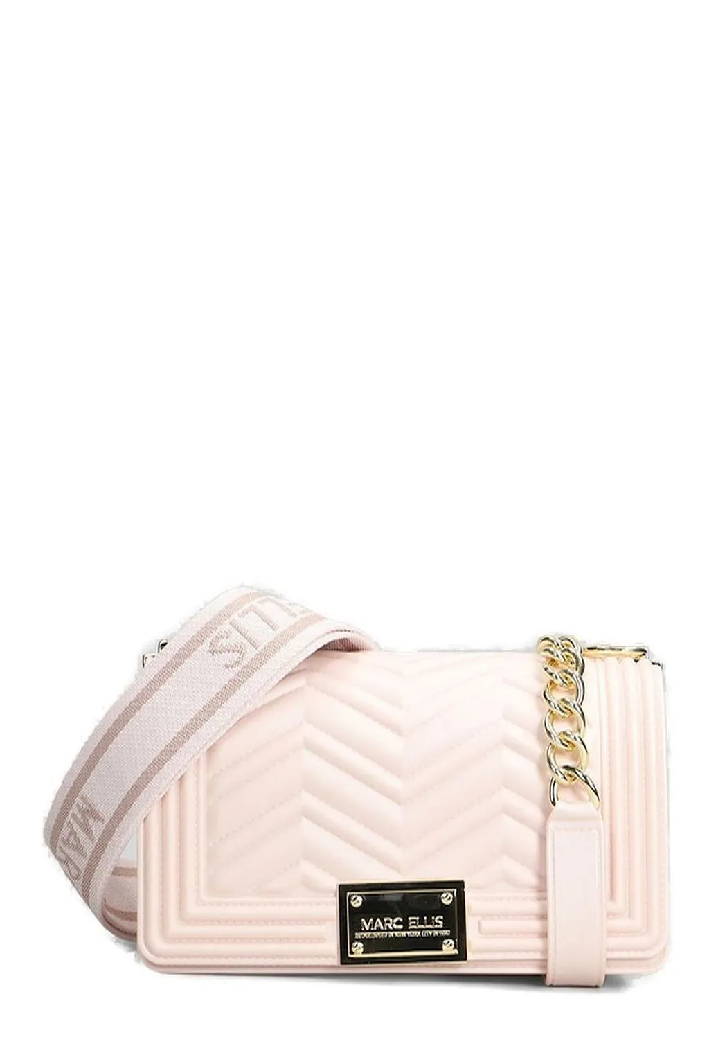 Logo Buckled Chain Linked Shoulder Bag