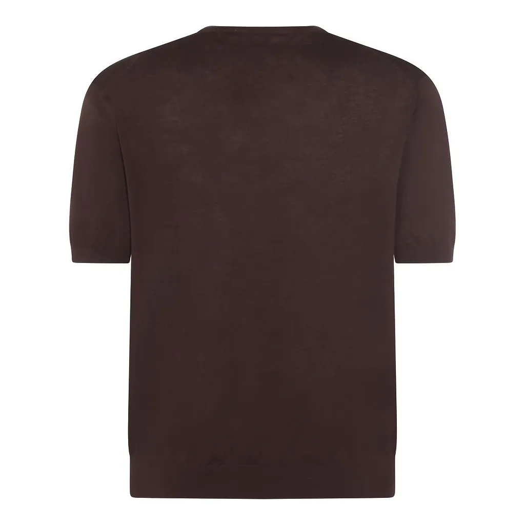 Malo Short Sleeved Crewneck Ribbed T-Shirt